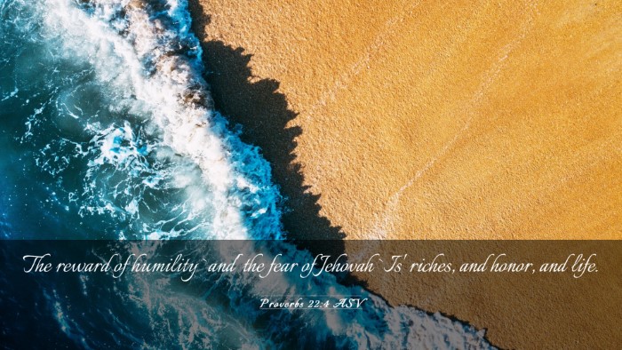 Picture 03 - Proverbs 22:4 ASV Desktop Wallpaper - The reward of humility `and' the fear of Jehovah - Desktop Bible Verse Wallpaper