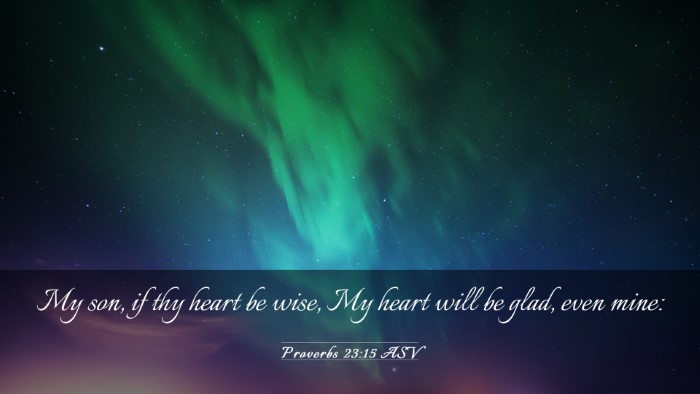 Picture 03 - Proverbs 23:15 ASV Desktop Wallpaper - My son, if thy heart be wise, My heart will be - Desktop Bible Verse Wallpaper