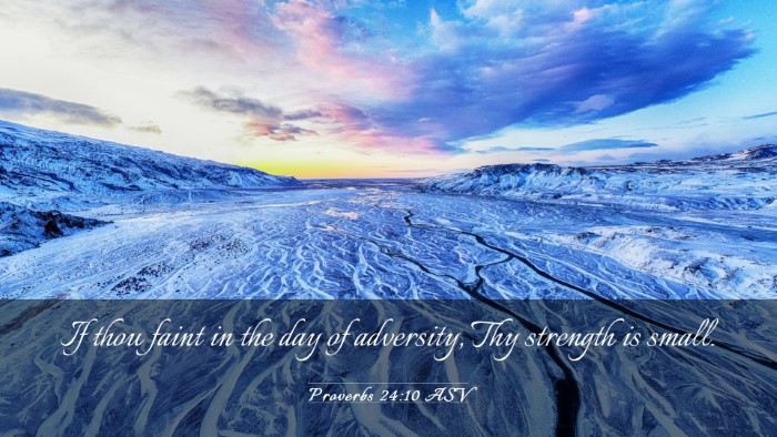 Picture 03 - Proverbs 24:10 ASV Desktop Wallpaper - If thou faint in the day of adversity, Thy - Desktop Bible Verse Wallpaper