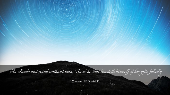 Picture 03 - Proverbs 25:14 ASV Desktop Wallpaper - `As' clouds and wind without rain, `So is' he - Desktop Bible Verse Wallpaper