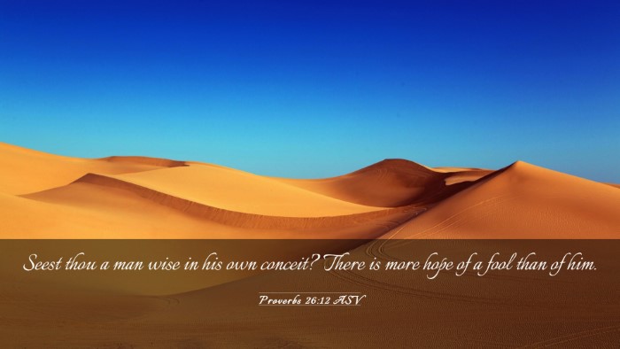 Picture 03 - Proverbs 26:12 ASV Desktop Wallpaper - Seest thou a man wise in his own conceit? There - Desktop Bible Verse Wallpaper