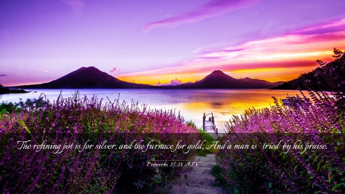 Picture 03 - Proverbs 27:21 ASV Desktop Wallpaper - The refining pot is for silver, and the furnace - Desktop Bible Verse Wallpaper