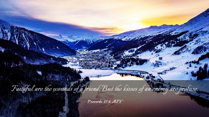 Picture 03 - Proverbs 27:6 ASV Desktop Wallpaper - Faithful are the wounds of a friend; But the - Desktop Bible Verse Wallpaper