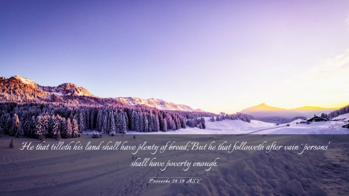 Picture 03 - Proverbs 28:19 ASV Desktop Wallpaper - He that tilleth his land shall have plenty of - Desktop Bible Verse Wallpaper