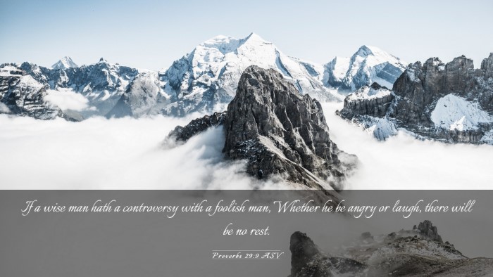 Picture 03 - Proverbs 29:9 ASV Desktop Wallpaper - If a wise man hath a controversy with a foolish - Desktop Bible Verse Wallpaper