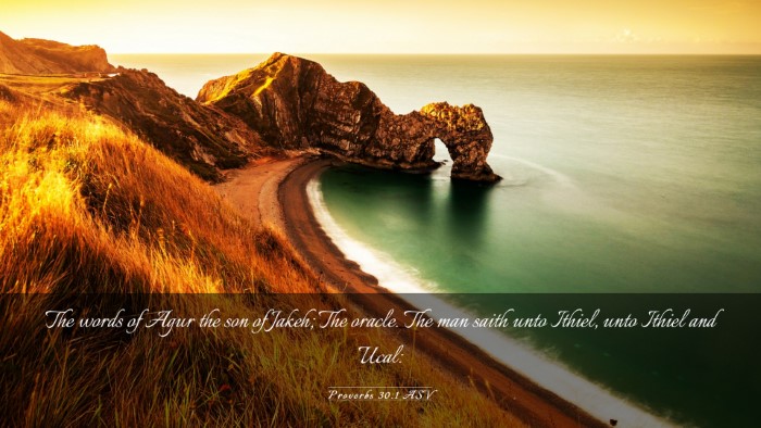Picture 03 - Proverbs 30:1 ASV Desktop Wallpaper - The words of Agur the son of Jakeh; The oracle. - Desktop Bible Verse Wallpaper