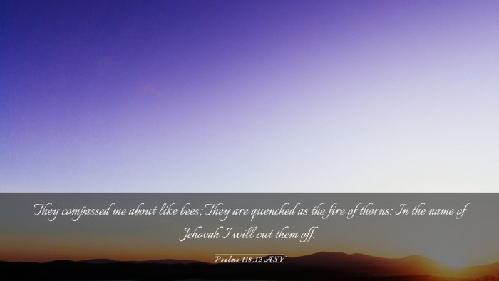 Picture 03 - Psalms 118:12 ASV Desktop Wallpaper - They compassed me about like bees; They are - Desktop Bible Verse Wallpaper
