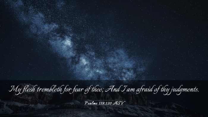 Picture 03 - Psalms 119:120 ASV Desktop Wallpaper - My flesh trembleth for fear of thee; And I am - Desktop Bible Verse Wallpaper
