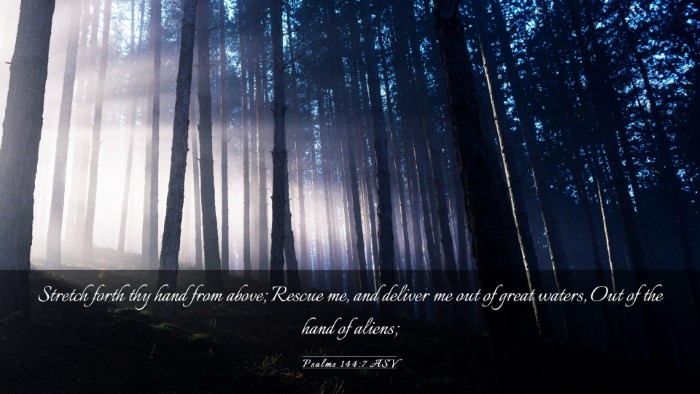 Picture 03 - Psalms 144:7 ASV Desktop Wallpaper - Stretch forth thy hand from above; Rescue me, and - Desktop Bible Verse Wallpaper