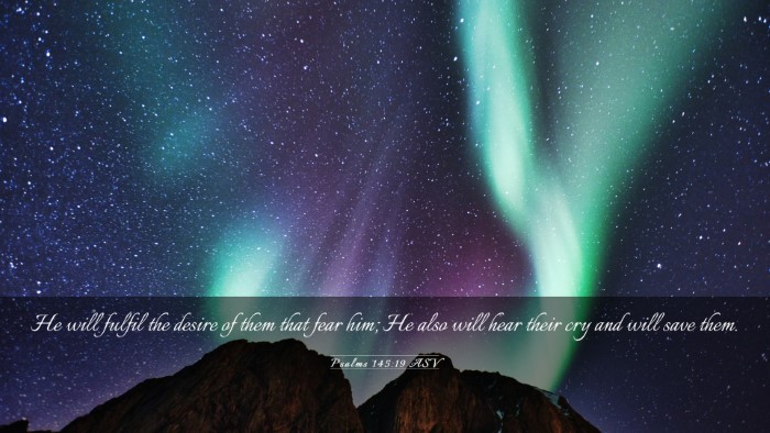 Picture 03 - Psalms 145:19 ASV Desktop Wallpaper - He will fulfil the desire of them that fear him; - Desktop Bible Verse Wallpaper