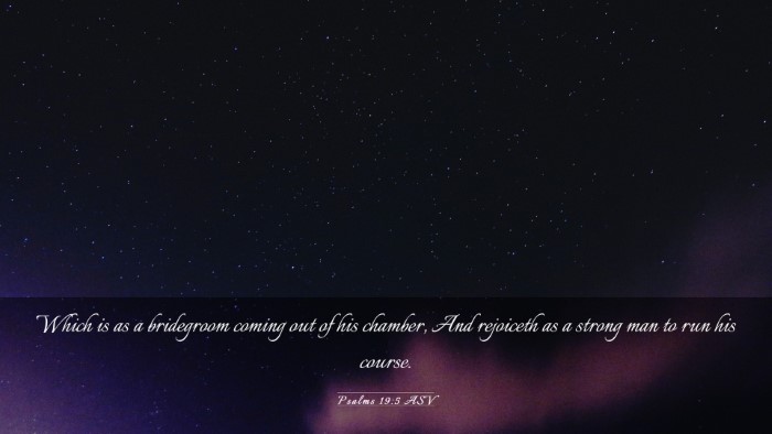 Picture 03 - Psalms 19:5 ASV Desktop Wallpaper - Which is as a bridegroom coming out of his - Desktop Bible Verse Wallpaper