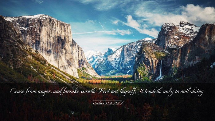 Picture 03 - Psalms 37:8 ASV Desktop Wallpaper - Cease from anger, and forsake wrath: Fret not - Desktop Bible Verse Wallpaper