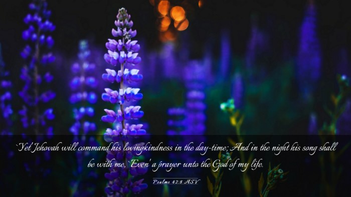 Picture 03 - Psalms 42:8 ASV Desktop Wallpaper - `Yet' Jehovah will command his lovingkindness in - Desktop Bible Verse Wallpaper
