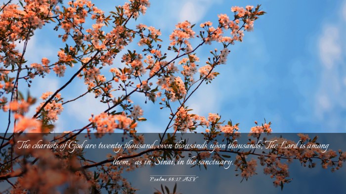 Picture 03 - Psalms 68:17 ASV Desktop Wallpaper - The chariots of God are twenty thousand, even - Desktop Bible Verse Wallpaper