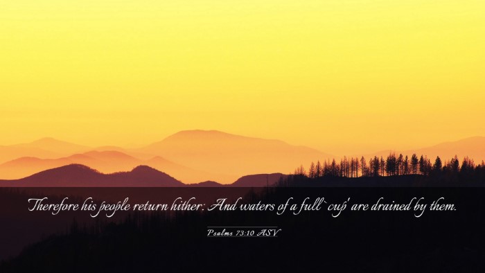 Picture 03 - Psalms 73:10 ASV Desktop Wallpaper - Therefore his people return hither: And waters of - Desktop Bible Verse Wallpaper