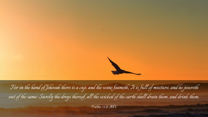 Picture 03 - Psalms 75:8 ASV Desktop Wallpaper - For in the hand of Jehovah there is a cup, and - Desktop Bible Verse Wallpaper
