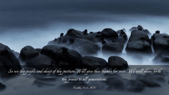 Picture 03 - Psalms 79:13 ASV Desktop Wallpaper - So we thy people and sheep of thy pasture Will - Desktop Bible Verse Wallpaper