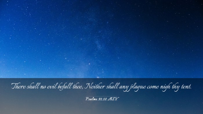 Picture 03 - Psalms 91:10 ASV Desktop Wallpaper - There shall no evil befall thee, Neither shall - Desktop Bible Verse Wallpaper