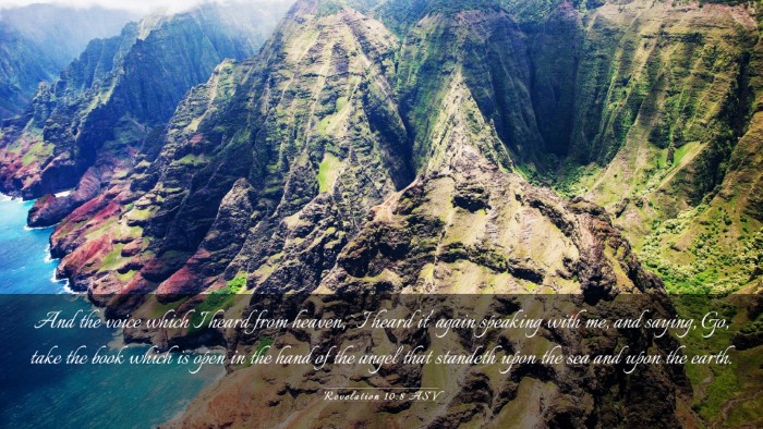 Picture 03 - Revelation 10:8 ASV Desktop Wallpaper - And the voice which I heard from heaven, `I heard - Desktop Bible Verse Wallpaper