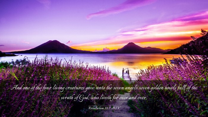 Picture 03 - Revelation 15:7 ASV Desktop Wallpaper - And one of the four living creatures gave unto - Desktop Bible Verse Wallpaper