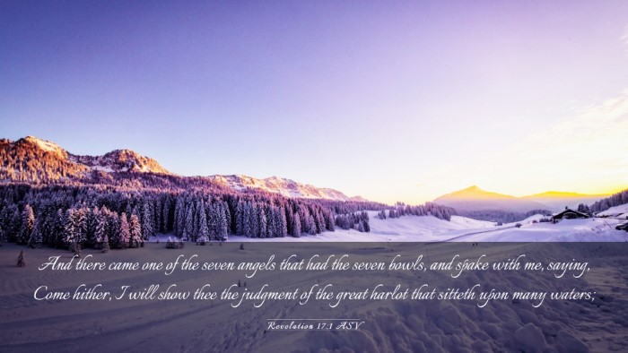 Picture 03 - Revelation 17:1 ASV Desktop Wallpaper - And there came one of the seven angels that had - Desktop Bible Verse Wallpaper