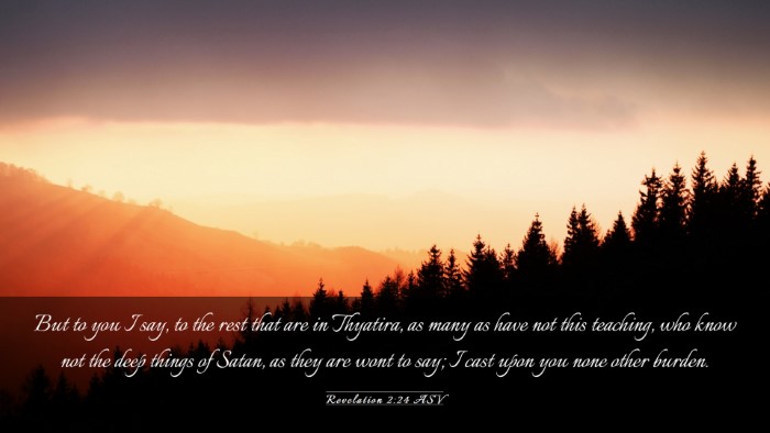Picture 03 - Revelation 2:24 ASV Desktop Wallpaper - But to you I say, to the rest that are in - Desktop Bible Verse Wallpaper