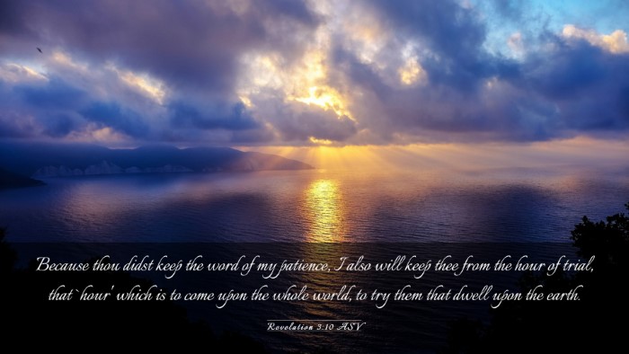 Picture 03 - Revelation 3:10 ASV Desktop Wallpaper - Because thou didst keep the word of my patience, - Desktop Bible Verse Wallpaper