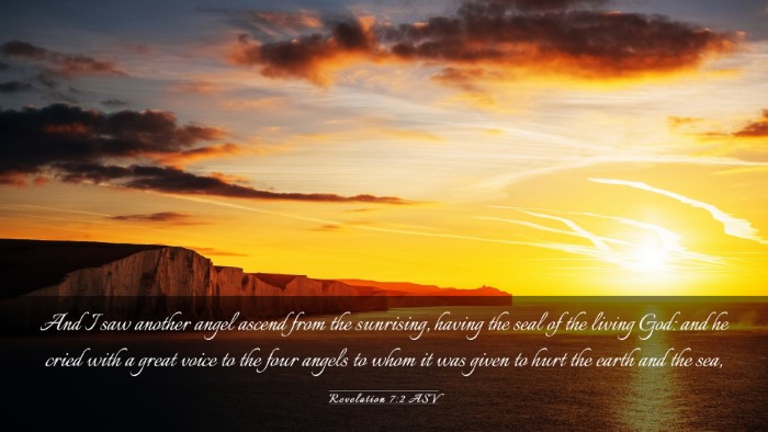 Picture 03 - Revelation 7:2 ASV Desktop Wallpaper - And I saw another angel ascend from the - Desktop Bible Verse Wallpaper