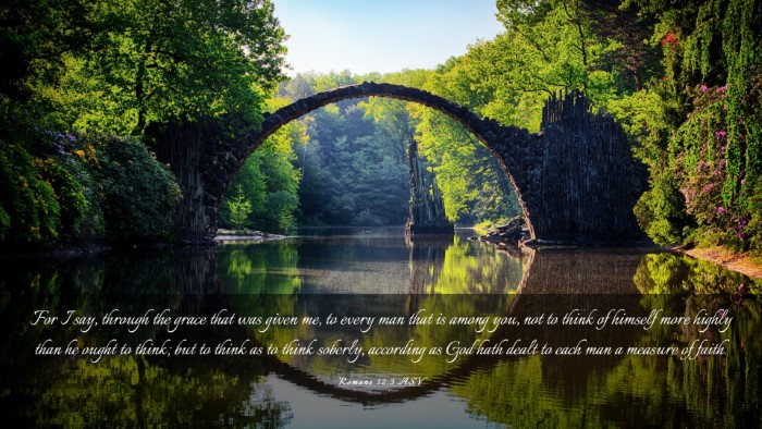 Picture 03 - Romans 12:3 ASV Desktop Wallpaper - For I say, through the grace that was given me, - Desktop Bible Verse Wallpaper