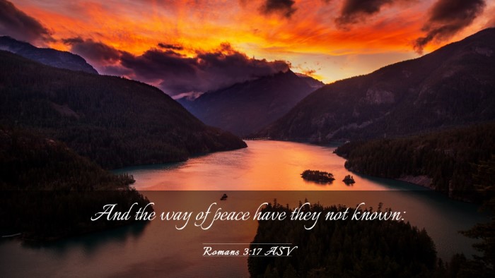 Picture 03 - Romans 3:17 ASV Desktop Wallpaper - And the way of peace have they not - Desktop Bible Verse Wallpaper