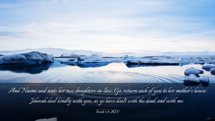 Picture 03 - Ruth 1:8 ASV Desktop Wallpaper - And Naomi said unto her two daughters-in-law, Go, - Desktop Bible Verse Wallpaper