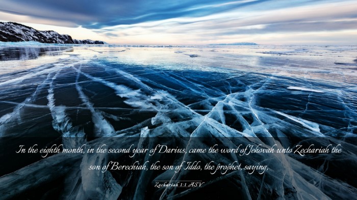 Picture 03 - Zechariah 1:1 ASV Desktop Wallpaper - In the eighth month, in the second year of - Desktop Bible Verse Wallpaper