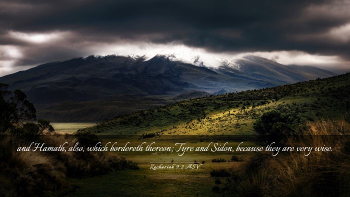 Picture 03 - Zechariah 9:2 ASV Desktop Wallpaper - and Hamath, also, which bordereth thereon; Tyre - Desktop Bible Verse Wallpaper