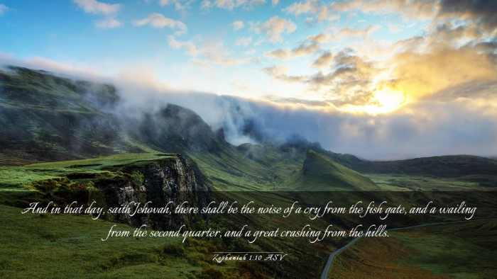 Picture 03 - Zephaniah 1:10 ASV Desktop Wallpaper - And in that day, saith Jehovah, there shall be - Desktop Bible Verse Wallpaper