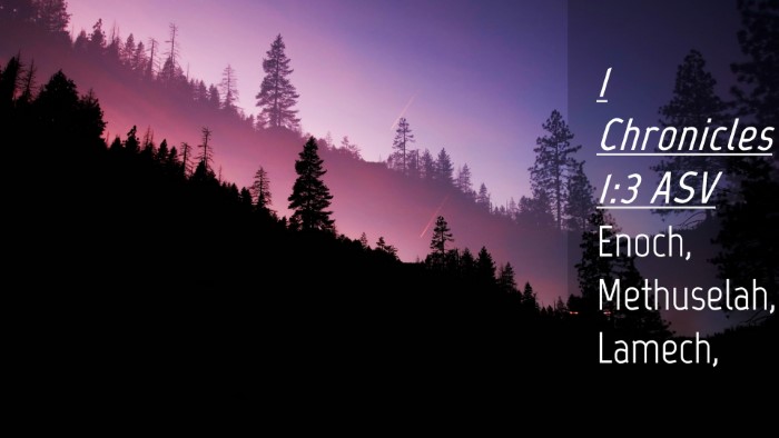 Picture 04 - 1 Chronicles 1:3 ASV Desktop Wallpaper - Enoch, Methuselah, - Desktop Bible Verse Wallpaper