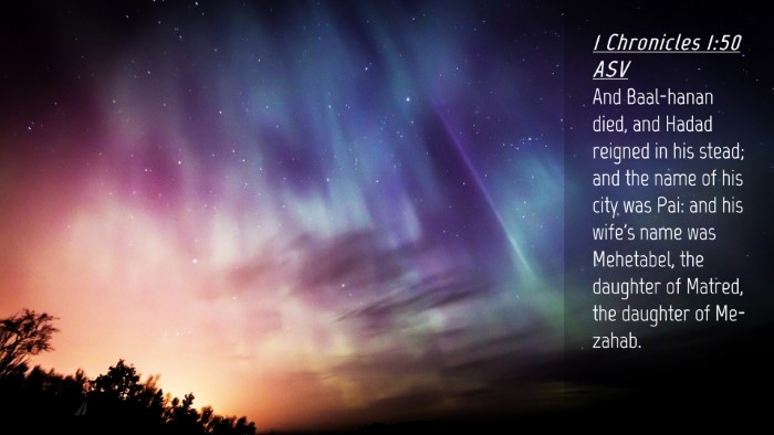 Picture 04 - 1 Chronicles 1:50 ASV Desktop Wallpaper - And Baal-hanan died, and Hadad reigned in his - Desktop Bible Verse Wallpaper