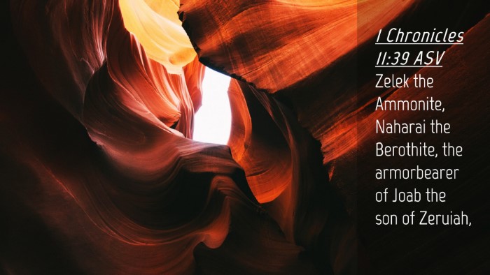 Picture 04 - 1 Chronicles 11:39 ASV Desktop Wallpaper - Zelek the Ammonite, Naharai the Berothite, the - Desktop Bible Verse Wallpaper
