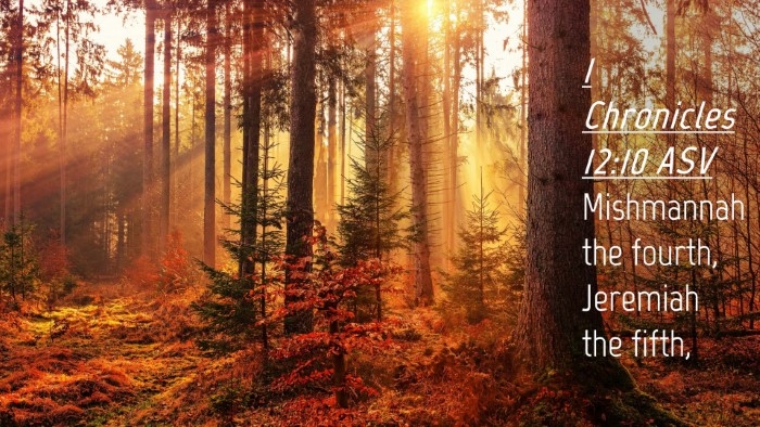 Picture 04 - 1 Chronicles 12:10 ASV Desktop Wallpaper - Mishmannah the fourth, Jeremiah the - Desktop Bible Verse Wallpaper