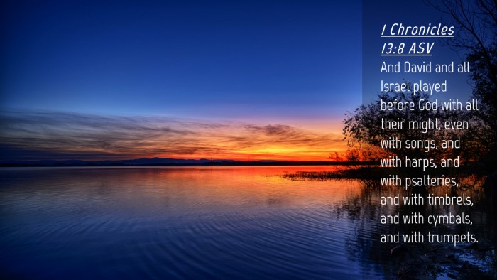 Picture 04 - 1 Chronicles 13:8 ASV Desktop Wallpaper - And David and all Israel played before God with - Desktop Bible Verse Wallpaper