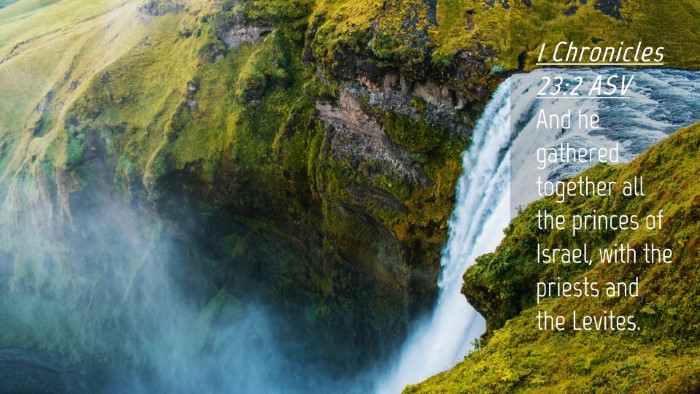 Picture 04 - 1 Chronicles 23:2 ASV Desktop Wallpaper - And he gathered together all the princes of - Desktop Bible Verse Wallpaper