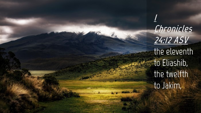 Picture 04 - 1 Chronicles 24:12 ASV Desktop Wallpaper - the eleventh to Eliashib, the twelfth to - Desktop Bible Verse Wallpaper