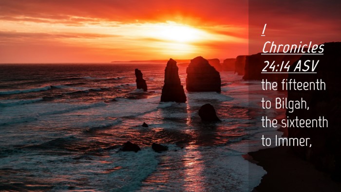 Picture 04 - 1 Chronicles 24:14 ASV Desktop Wallpaper - the fifteenth to Bilgah, the sixteenth to - Desktop Bible Verse Wallpaper