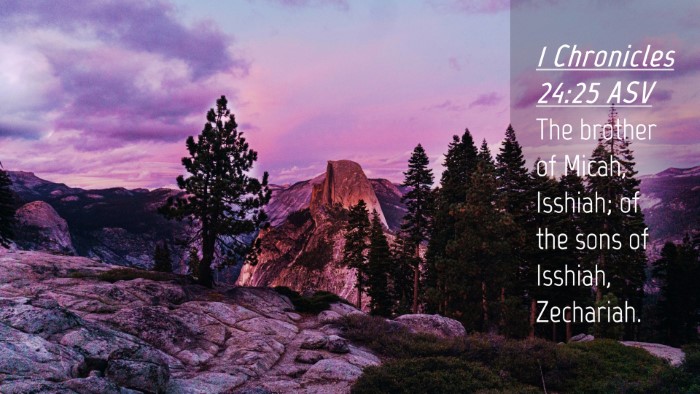 Picture 04 - 1 Chronicles 24:25 ASV Desktop Wallpaper - The brother of Micah, Isshiah; of the sons of - Desktop Bible Verse Wallpaper