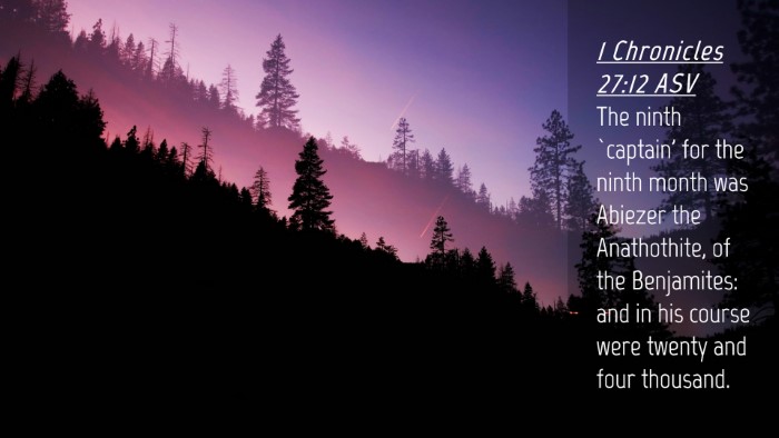 Picture 04 - 1 Chronicles 27:12 ASV Desktop Wallpaper - The ninth `captain' for the ninth month was - Desktop Bible Verse Wallpaper