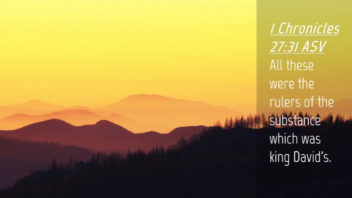 Picture 04 - 1 Chronicles 27:31 ASV Desktop Wallpaper - All these were the rulers of the substance which - Desktop Bible Verse Wallpaper