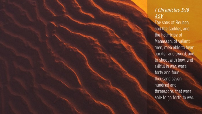 Picture 04 - 1 Chronicles 5:18 ASV Desktop Wallpaper - The sons of Reuben, and the Gadites, and the - Desktop Bible Verse Wallpaper