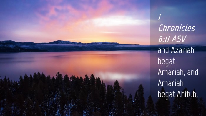 Picture 04 - 1 Chronicles 6:11 ASV Desktop Wallpaper - and Azariah begat Amariah, and Amariah begat - Desktop Bible Verse Wallpaper