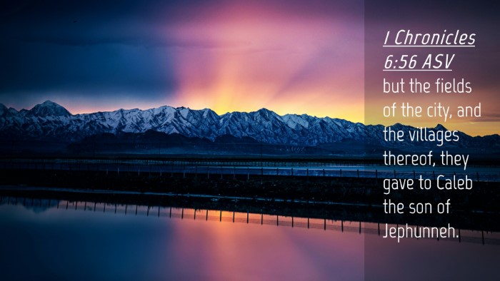 Picture 04 - 1 Chronicles 6:56 ASV Desktop Wallpaper - but the fields of the city, and the villages - Desktop Bible Verse Wallpaper