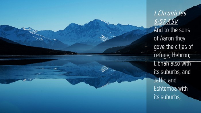 Picture 04 - 1 Chronicles 6:57 ASV Desktop Wallpaper - And to the sons of Aaron they gave the cities of - Desktop Bible Verse Wallpaper