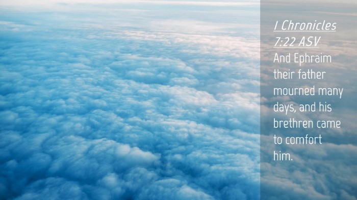 Picture 04 - 1 Chronicles 7:22 ASV Desktop Wallpaper - And Ephraim their father mourned many days, and - Desktop Bible Verse Wallpaper